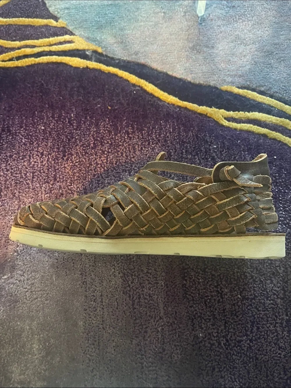Women’s Woven Leather Slip-On Shoes - Brown
